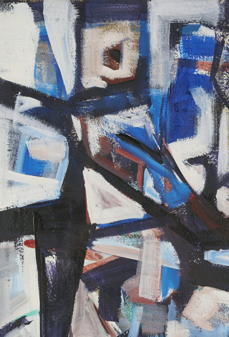 Lot 393: Gus Baker Abstract Oil Painting, 1960