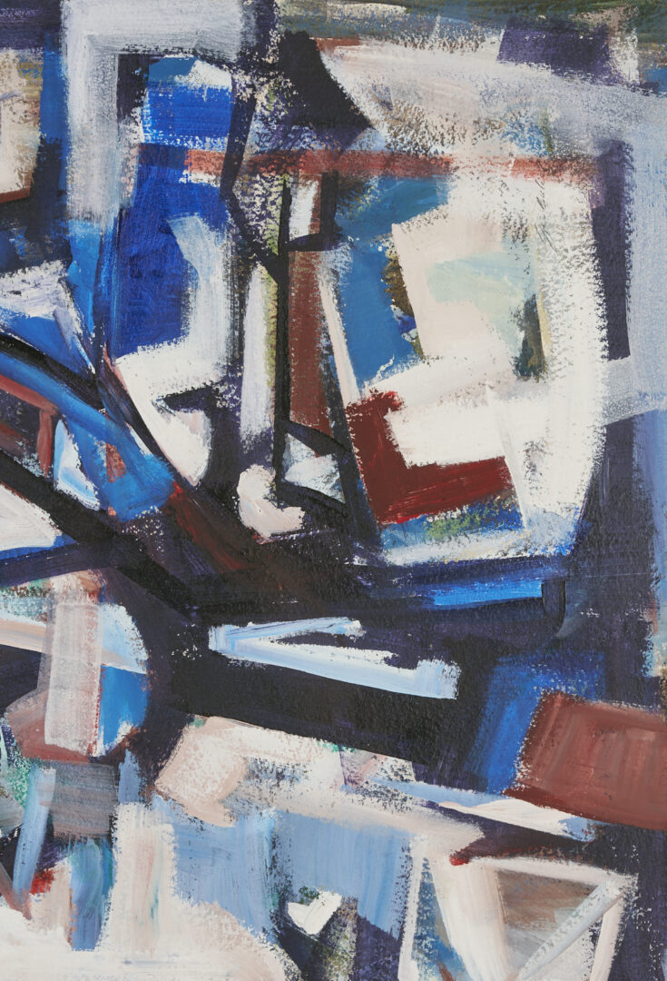 Lot 393: Gus Baker Abstract Oil Painting, 1960