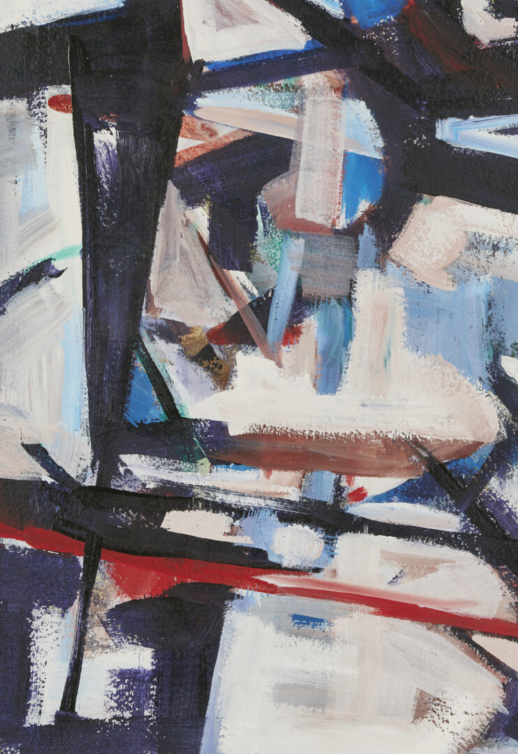 Lot 393: Gus Baker Abstract Oil Painting, 1960