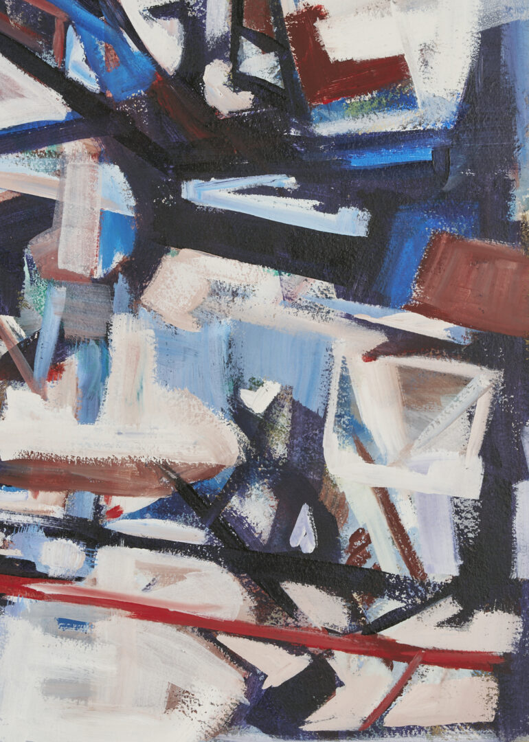 Lot 393: Gus Baker Abstract Oil Painting, 1960