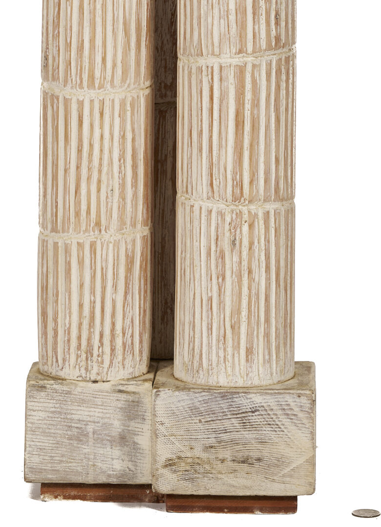 Lot 395: Two (2) Meyer Wolfe Carved Wood Totem Sculptures, Exhibited