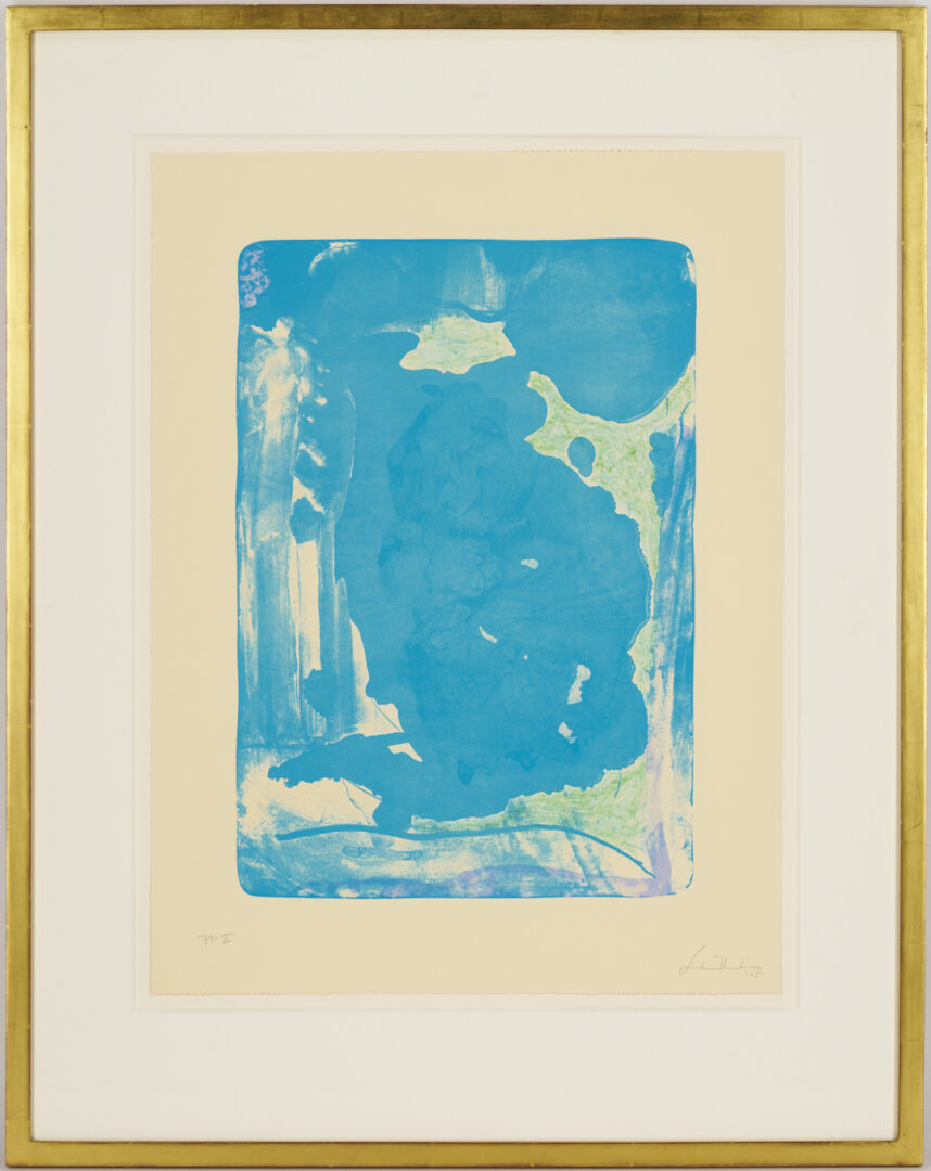 Lot 404: Helen Frankenthaler Signed Lithograph, Reflections IV