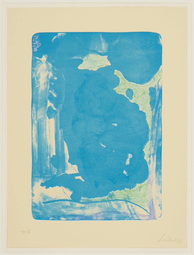 Lot 404: Helen Frankenthaler Signed Lithograph, Reflections IV