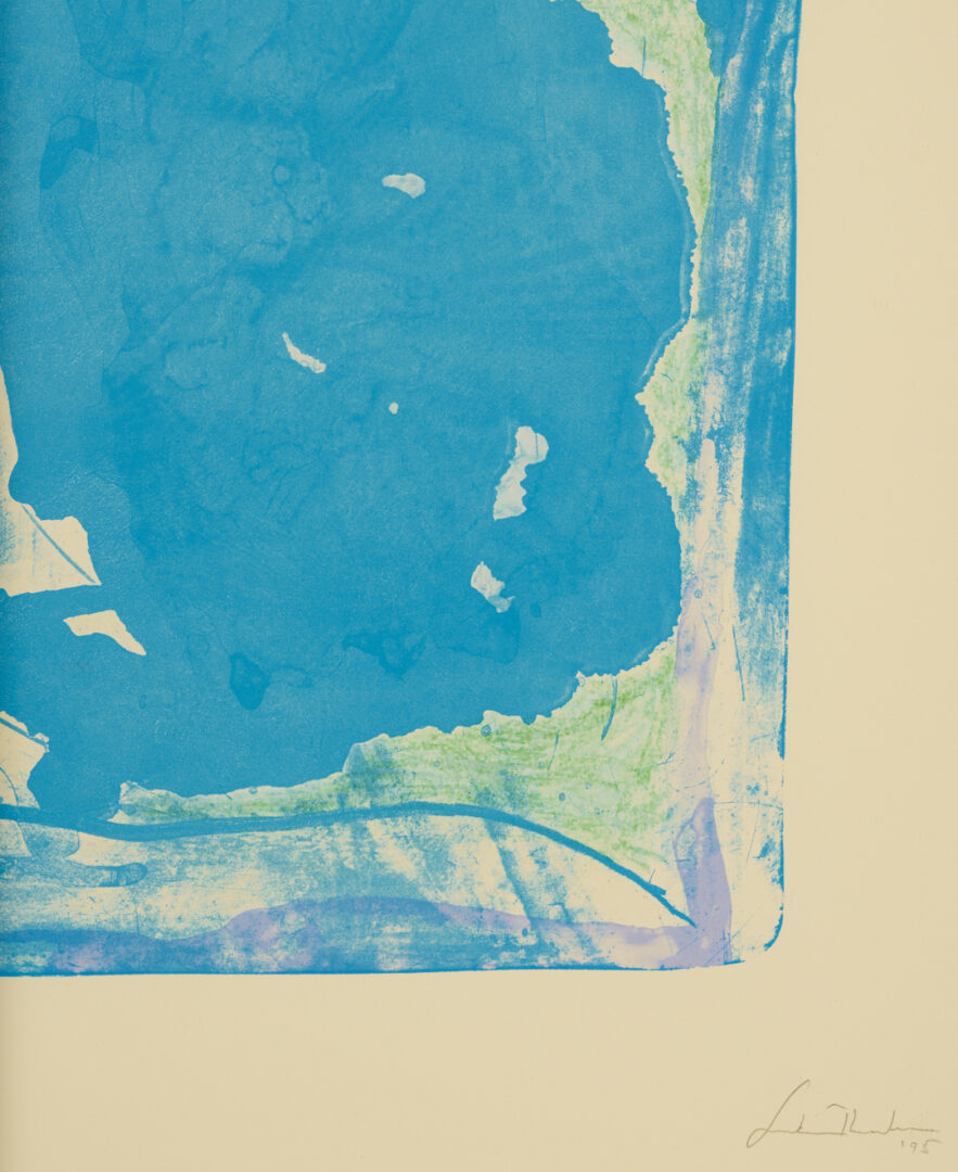 Lot 404: Helen Frankenthaler Signed Lithograph, Reflections IV