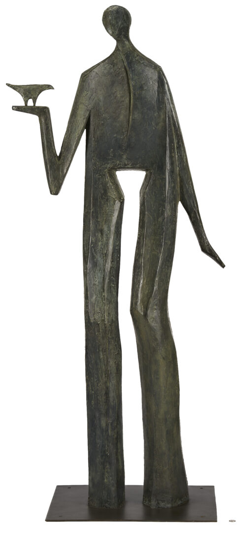 Lot 407: Large JD Hansen Bronze Sculpture, Birdman