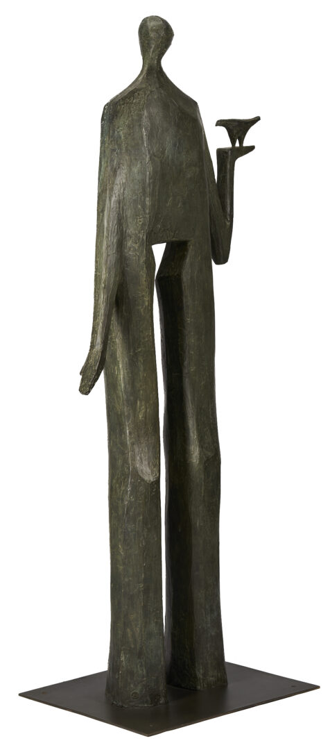 Lot 407: Large JD Hansen Bronze Sculpture, Birdman