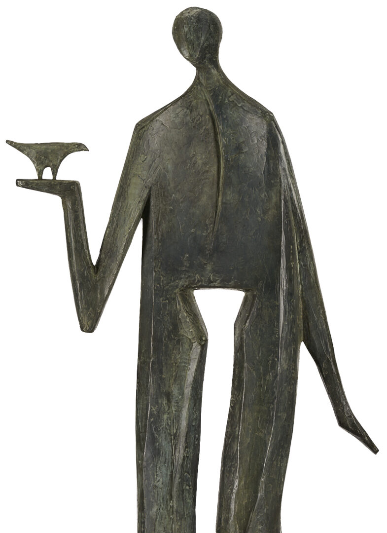 Lot 407: Large JD Hansen Bronze Sculpture, Birdman