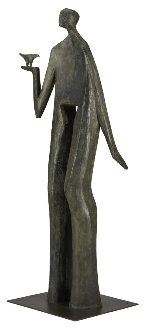 Lot 407: Large JD Hansen Bronze Sculpture, Birdman