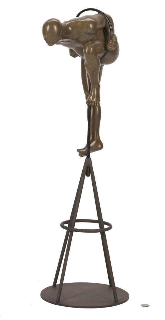 Lot 408: Michael Bergt Bronze Sculpture, In the Loop