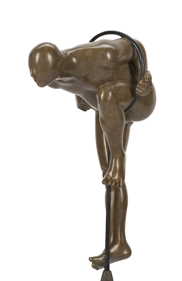 Lot 408: Michael Bergt Bronze Sculpture, In the Loop