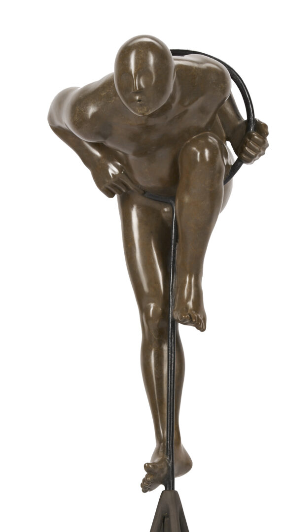 Lot 408: Michael Bergt Bronze Sculpture, In the Loop