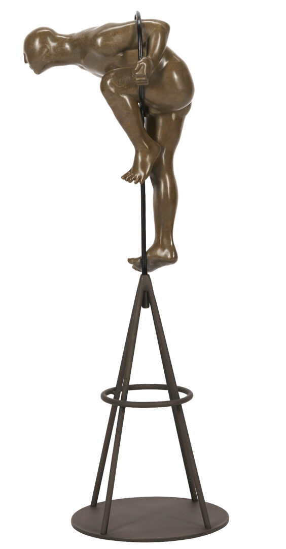 Lot 408: Michael Bergt Bronze Sculpture, In the Loop