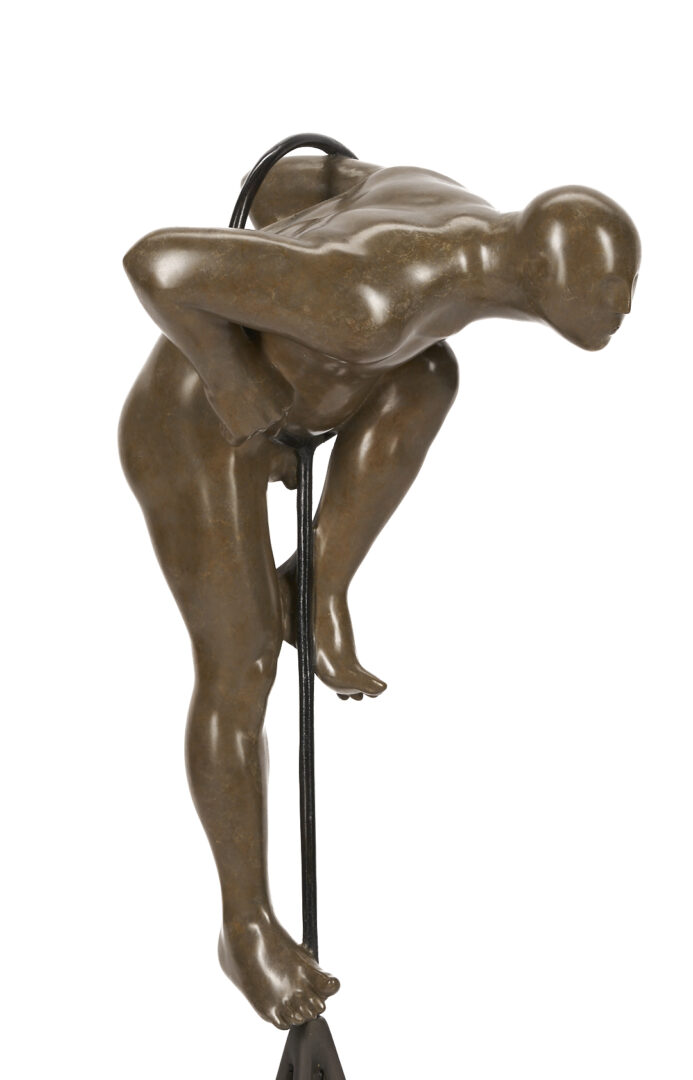 Lot 408: Michael Bergt Bronze Sculpture, In the Loop