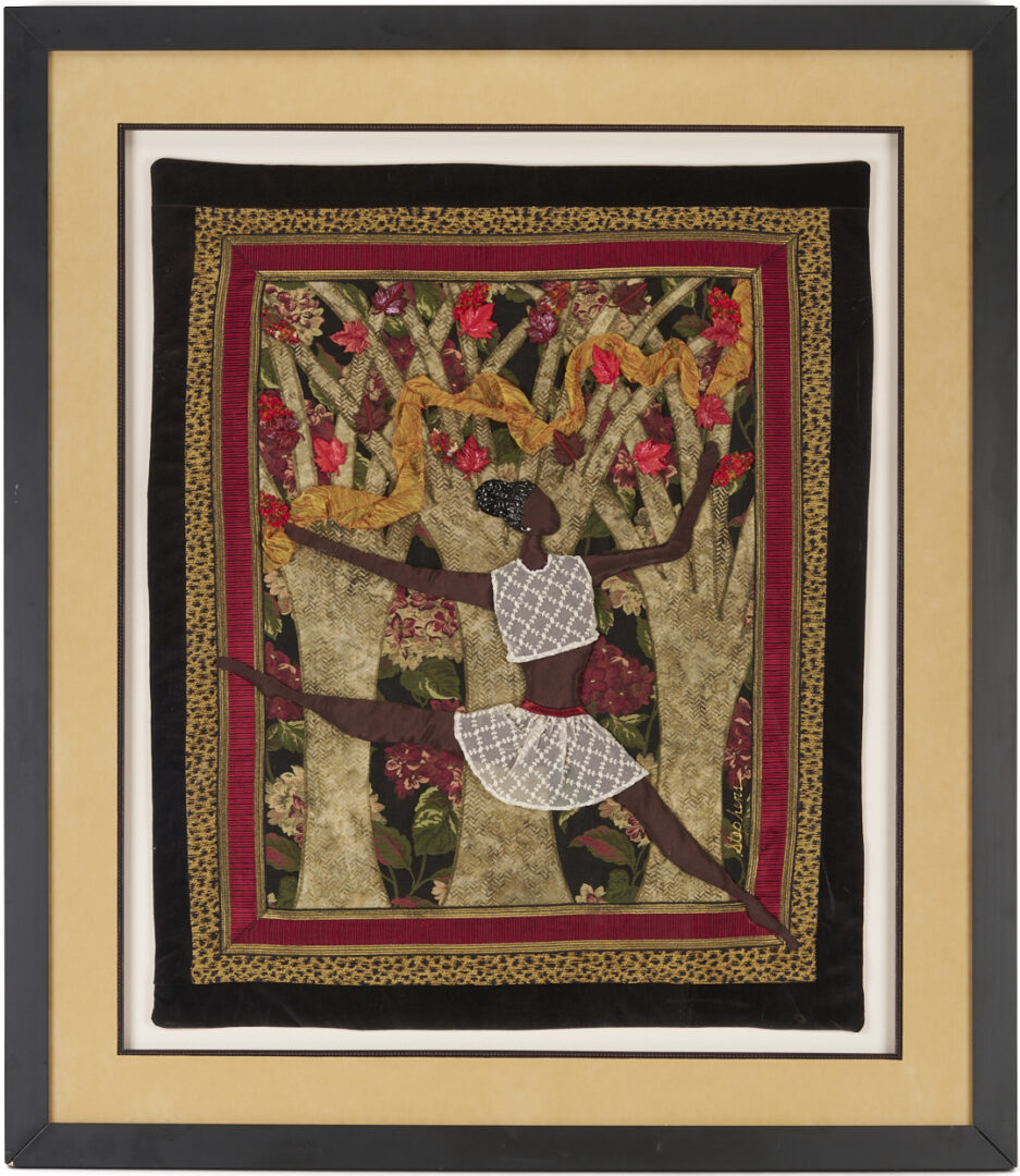 Lot 414: Phyllis Stephens Framed Studio Art Quilt