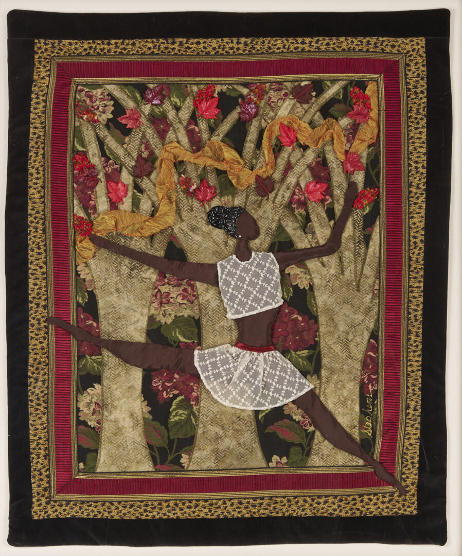 Lot 414: Phyllis Stephens Framed Studio Art Quilt