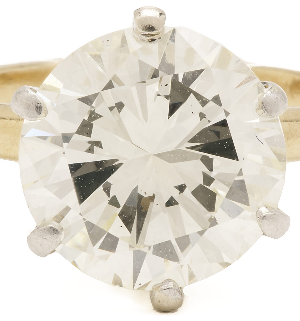 Lot 41: Ladies' 14K Gold 4.11 Carat Diamond Engagement Ring, GIA Report