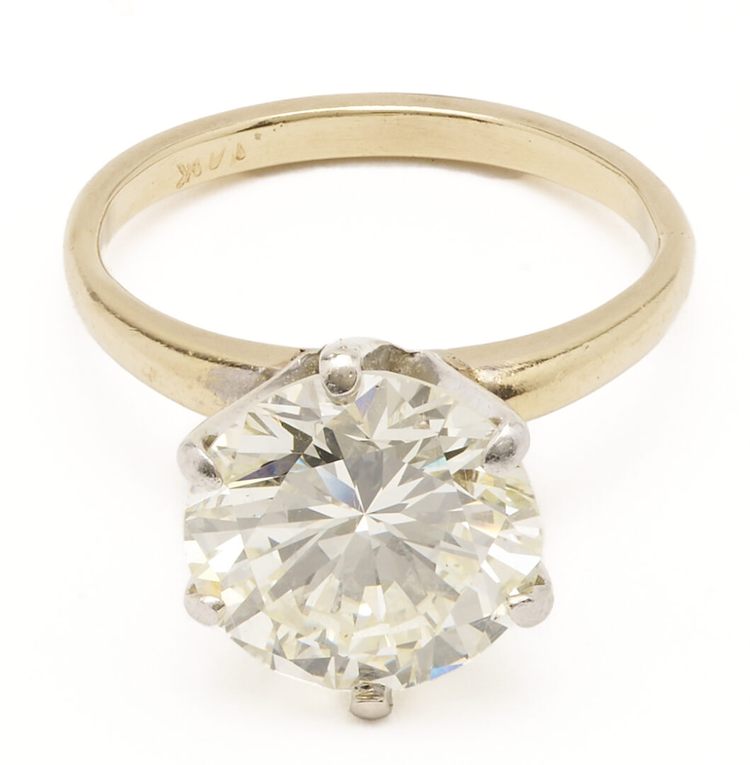 Lot 41: Ladies' 14K Gold 4.11 Carat Diamond Engagement Ring, GIA Report