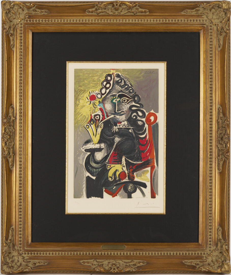 Lot 421: Pablo Picasso Signed Lithograph, Le Cavalier or Mousquetaire