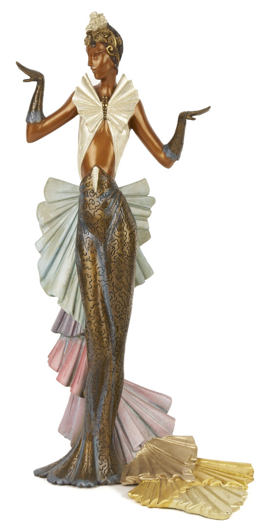 Lot 424: Erte Gilded & Cold Painted Bronze Sculpture, Copacabana