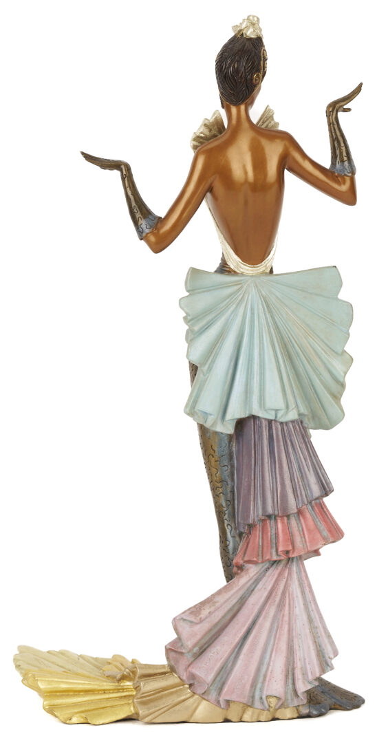 Lot 424: Erte Gilded & Cold Painted Bronze Sculpture, Copacabana