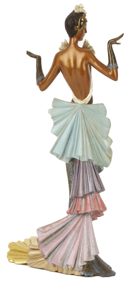 Lot 424: Erte Gilded & Cold Painted Bronze Sculpture, Copacabana