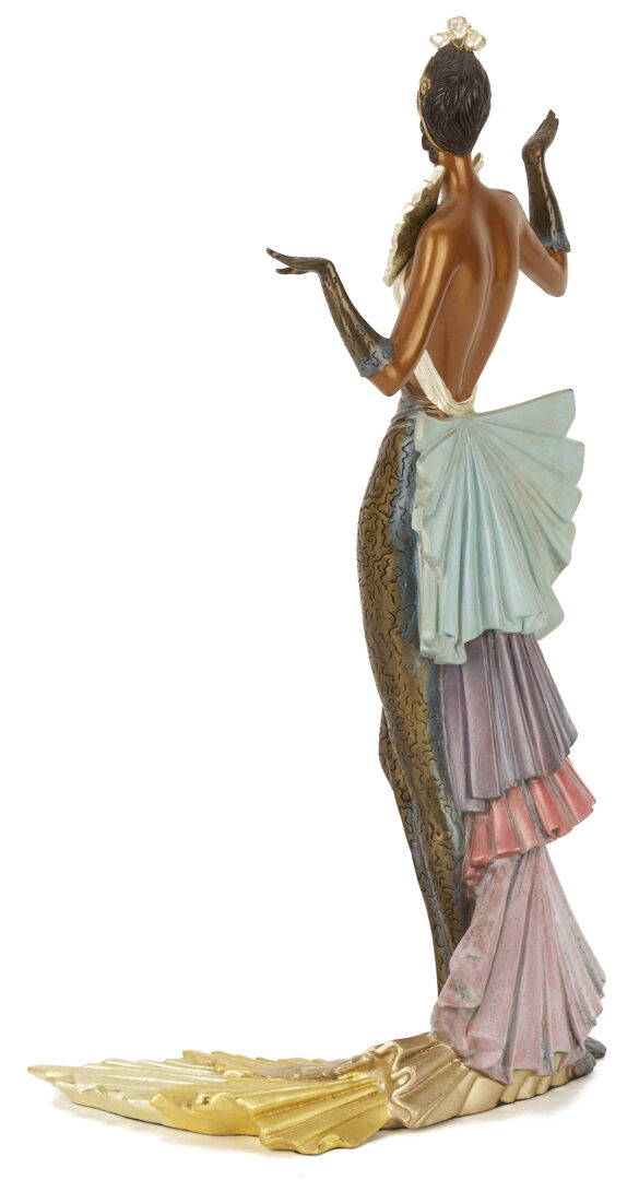 Lot 424: Erte Gilded & Cold Painted Bronze Sculpture, Copacabana