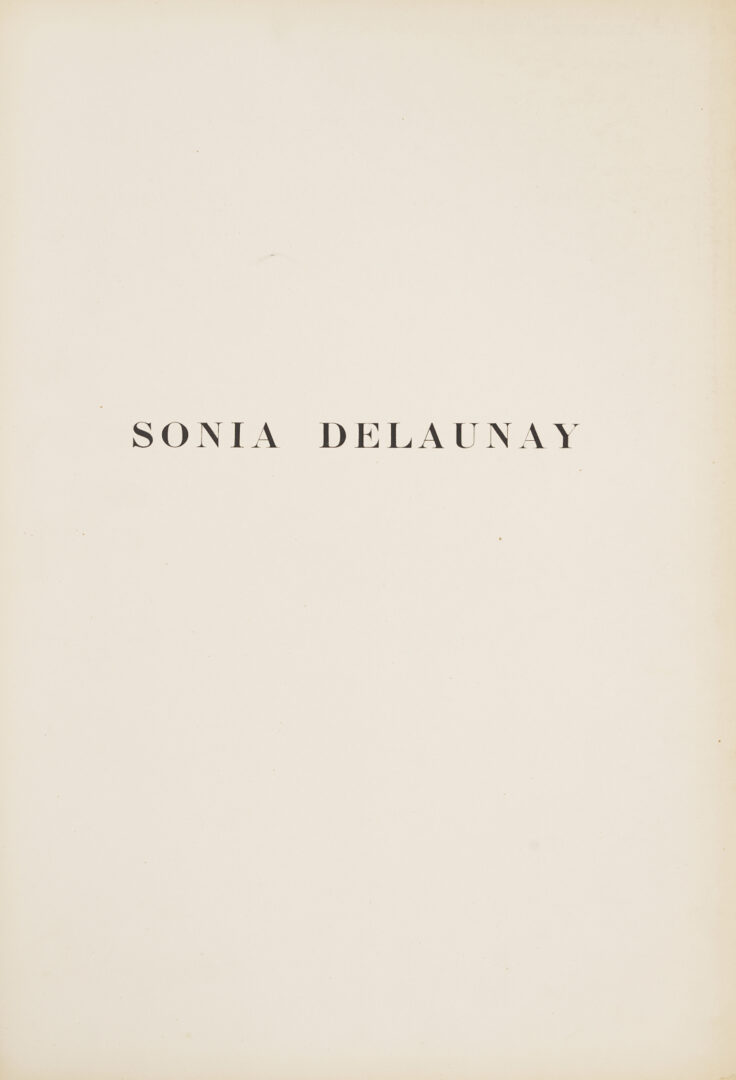 Lot 428: Sonia Delaunay Portfolio; Ses Peintures, ses Objets, ses Tissus simultanes, ses Modes