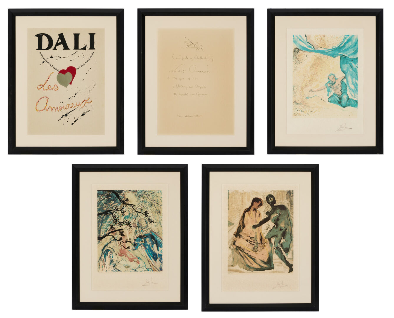 Lot 431: Salvador Dali, Les Amoureux Signed Lithograph Suite