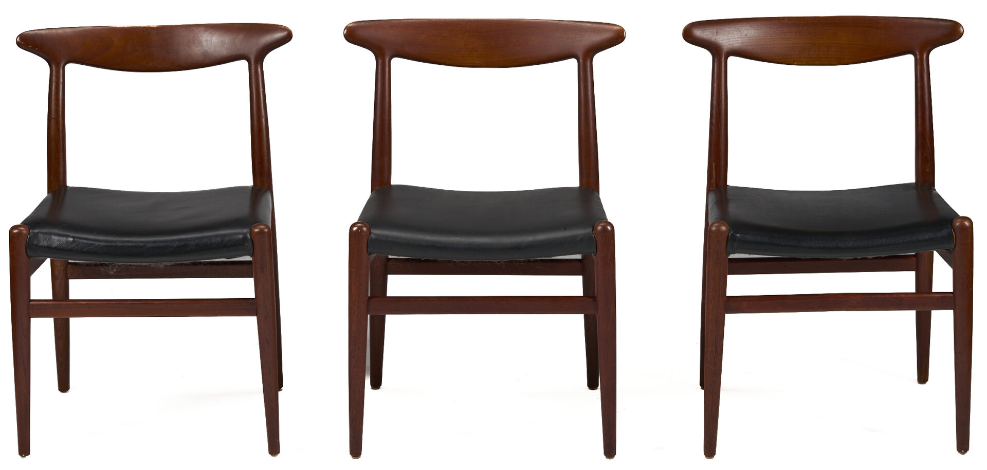 Lot 442: 6 MCM Dining Chairs including Hans Wegner