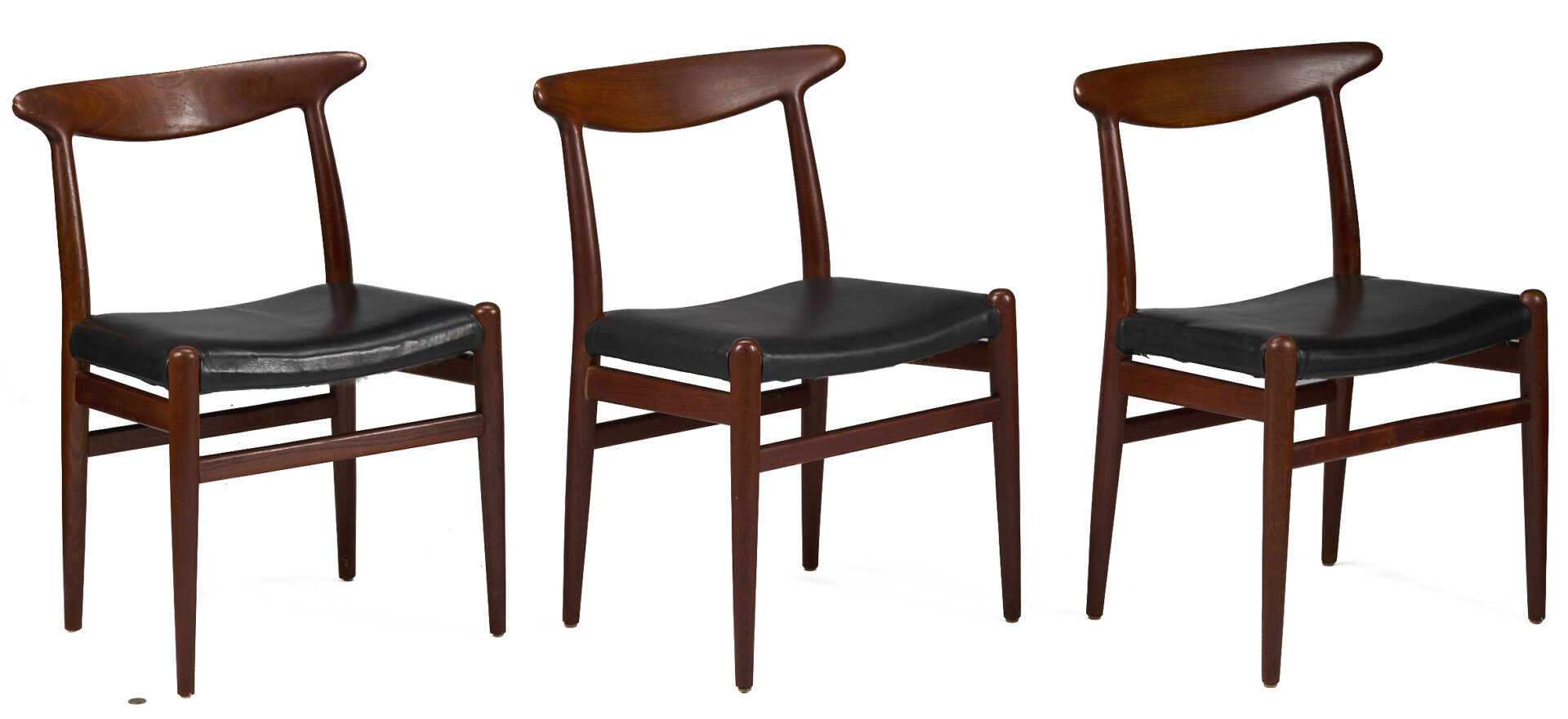 Lot 442: 6 MCM Dining Chairs including Hans Wegner