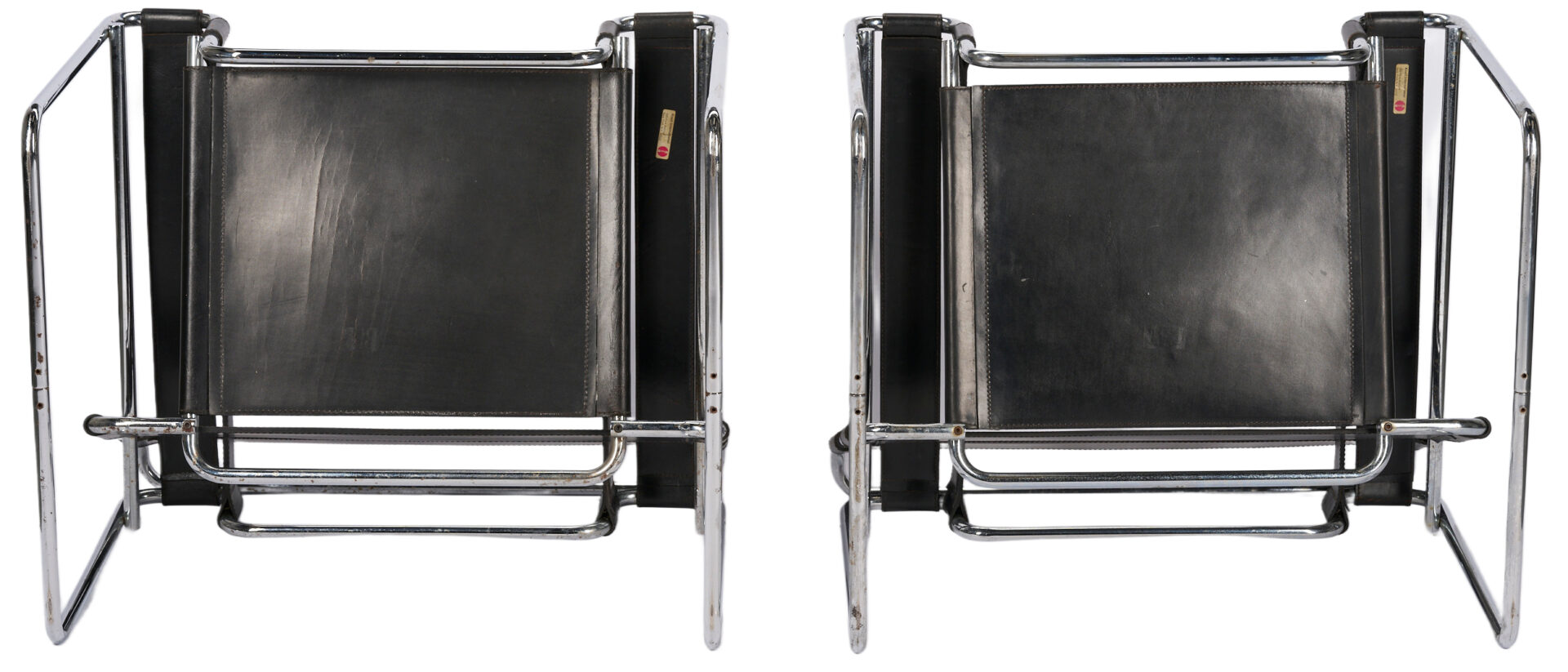 Lot 443: Pair Marcel Breuer for Knoll Wassily Chairs, Labeled