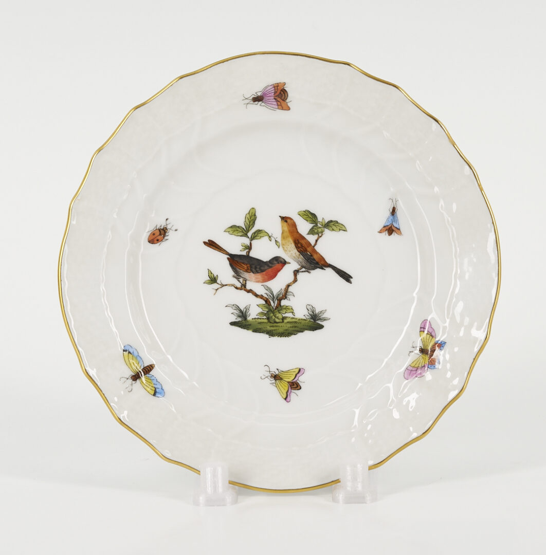 Lot 447: 36 Herend Rothschild Bird Plates