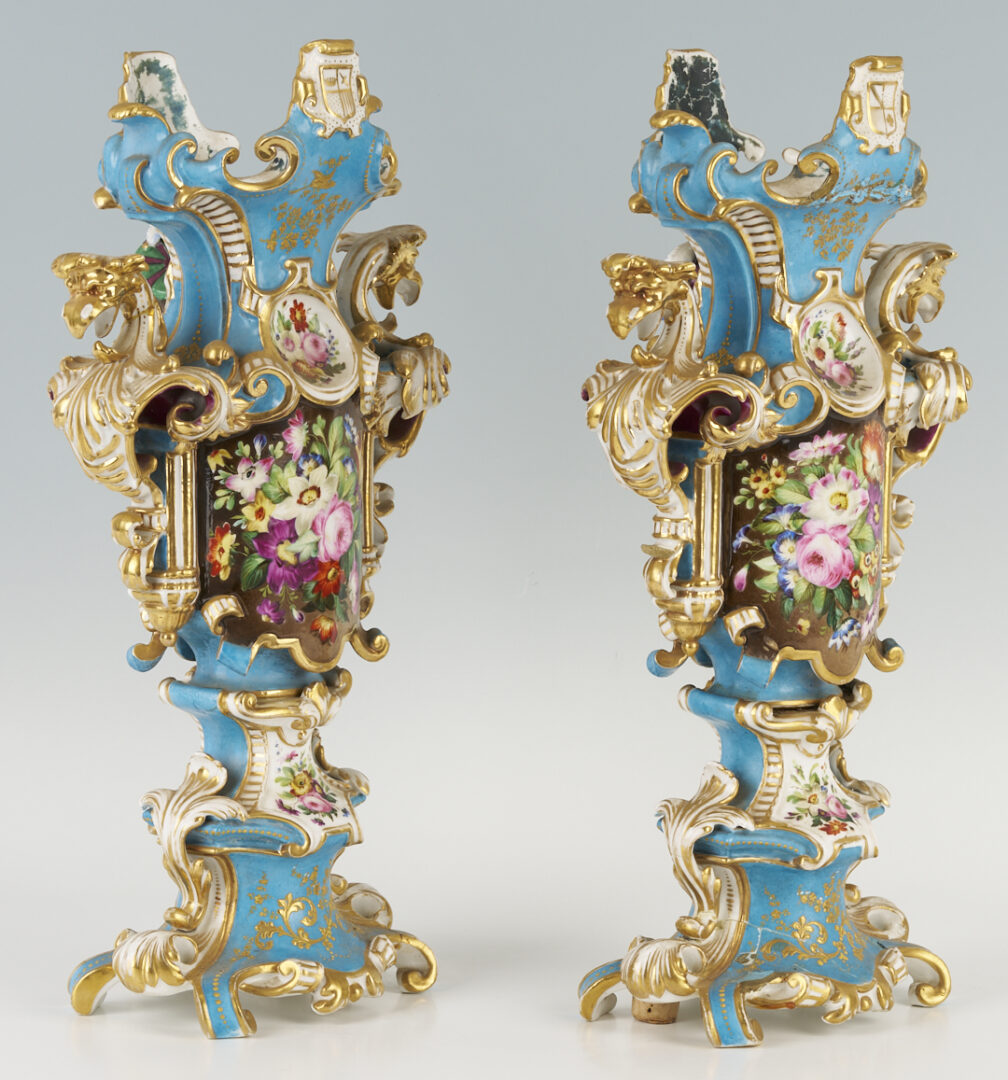 Lot 461: Pair Old Paris Vases, Old Testament Scenes