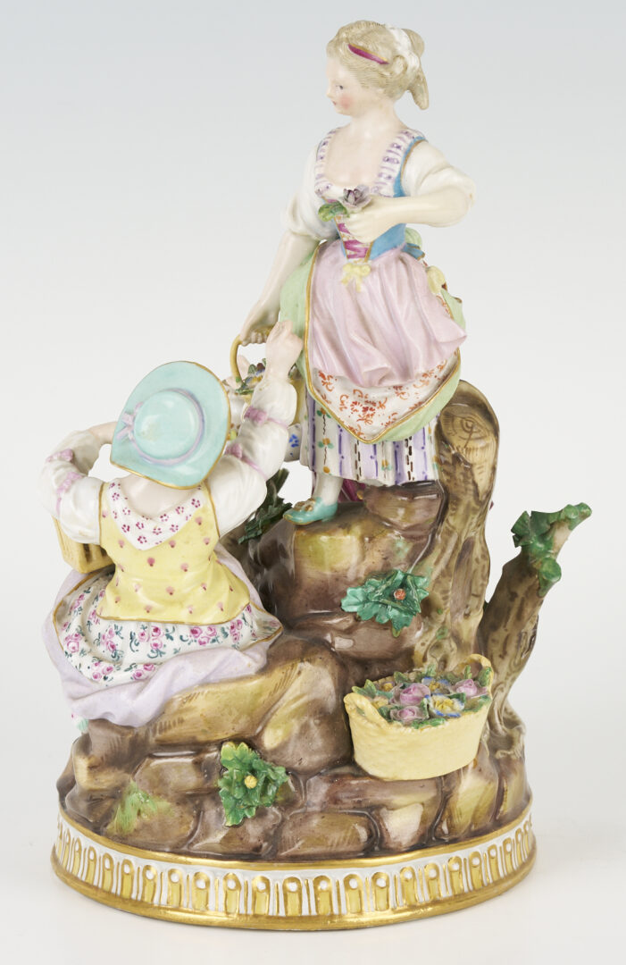 Lot 462: 2 Meissen Porcelain Figural Groups