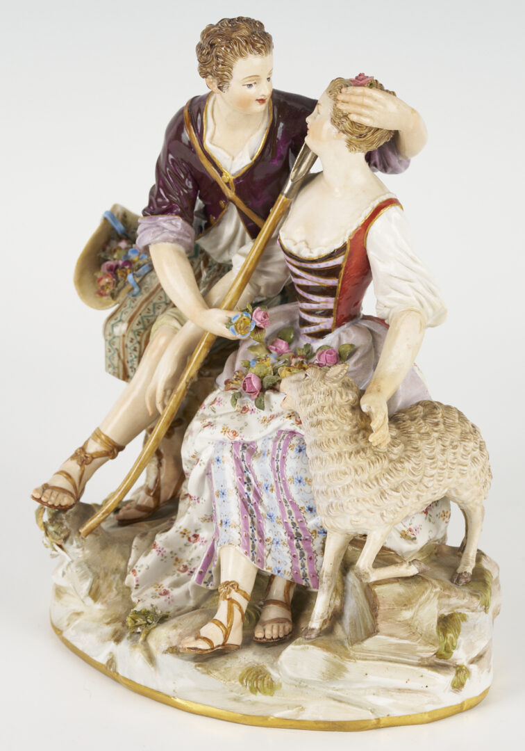 Lot 462: 2 Meissen Porcelain Figural Groups