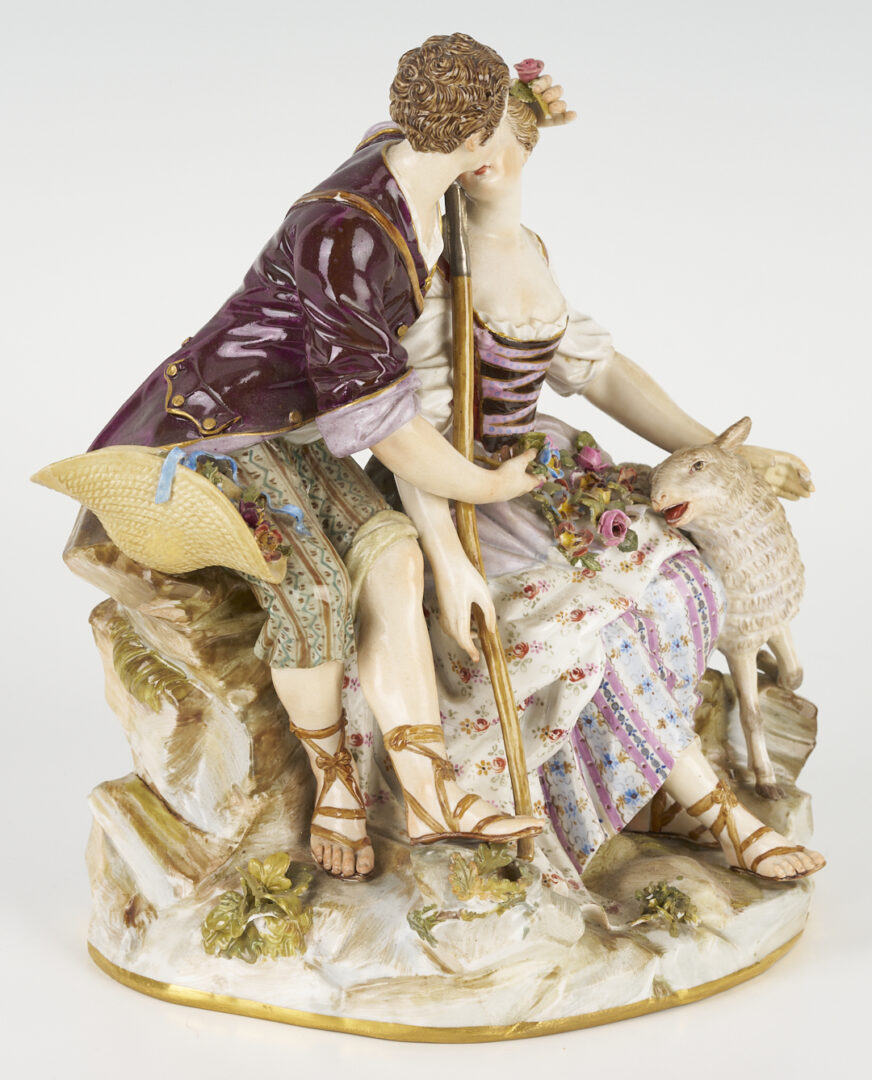 Lot 462: 2 Meissen Porcelain Figural Groups