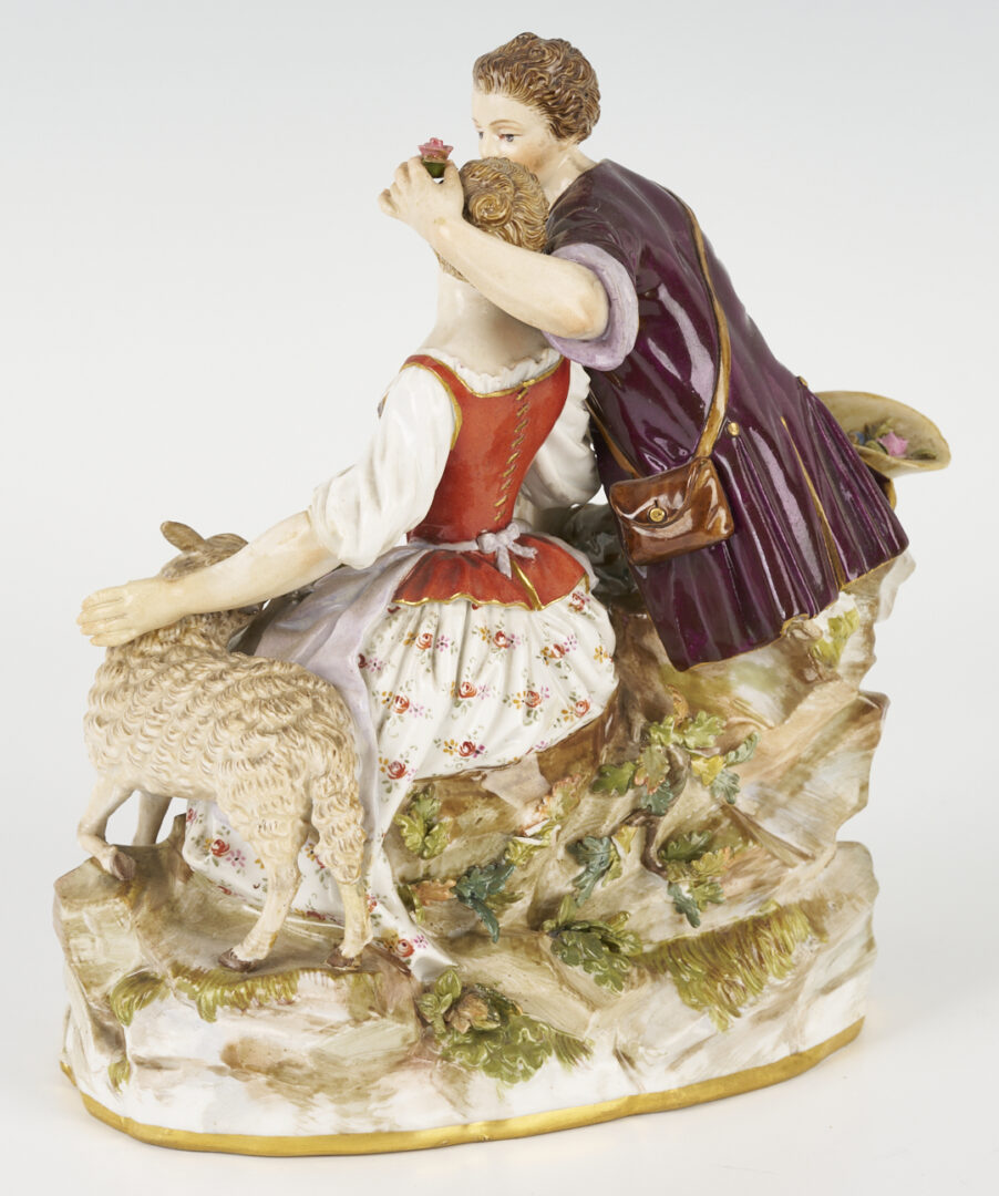 Lot 462: 2 Meissen Porcelain Figural Groups