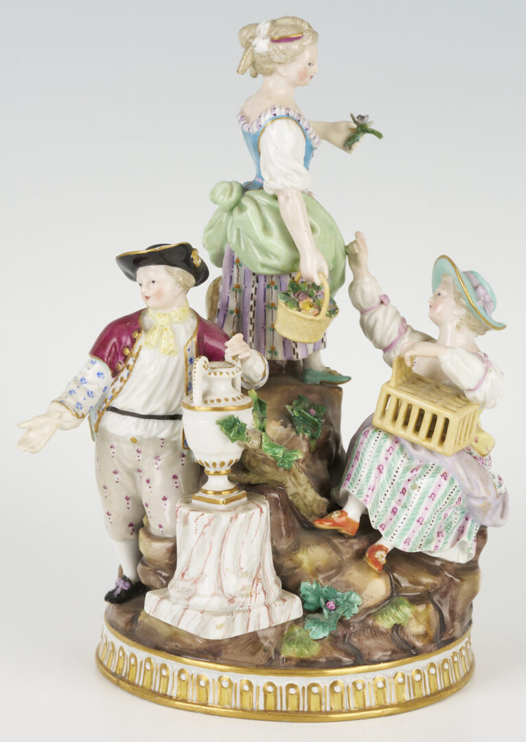 Lot 462: 2 Meissen Porcelain Figural Groups