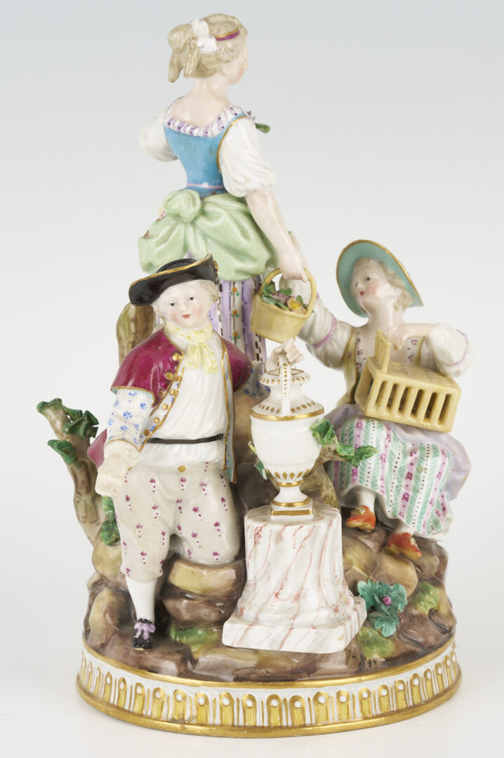 Lot 462: 2 Meissen Porcelain Figural Groups