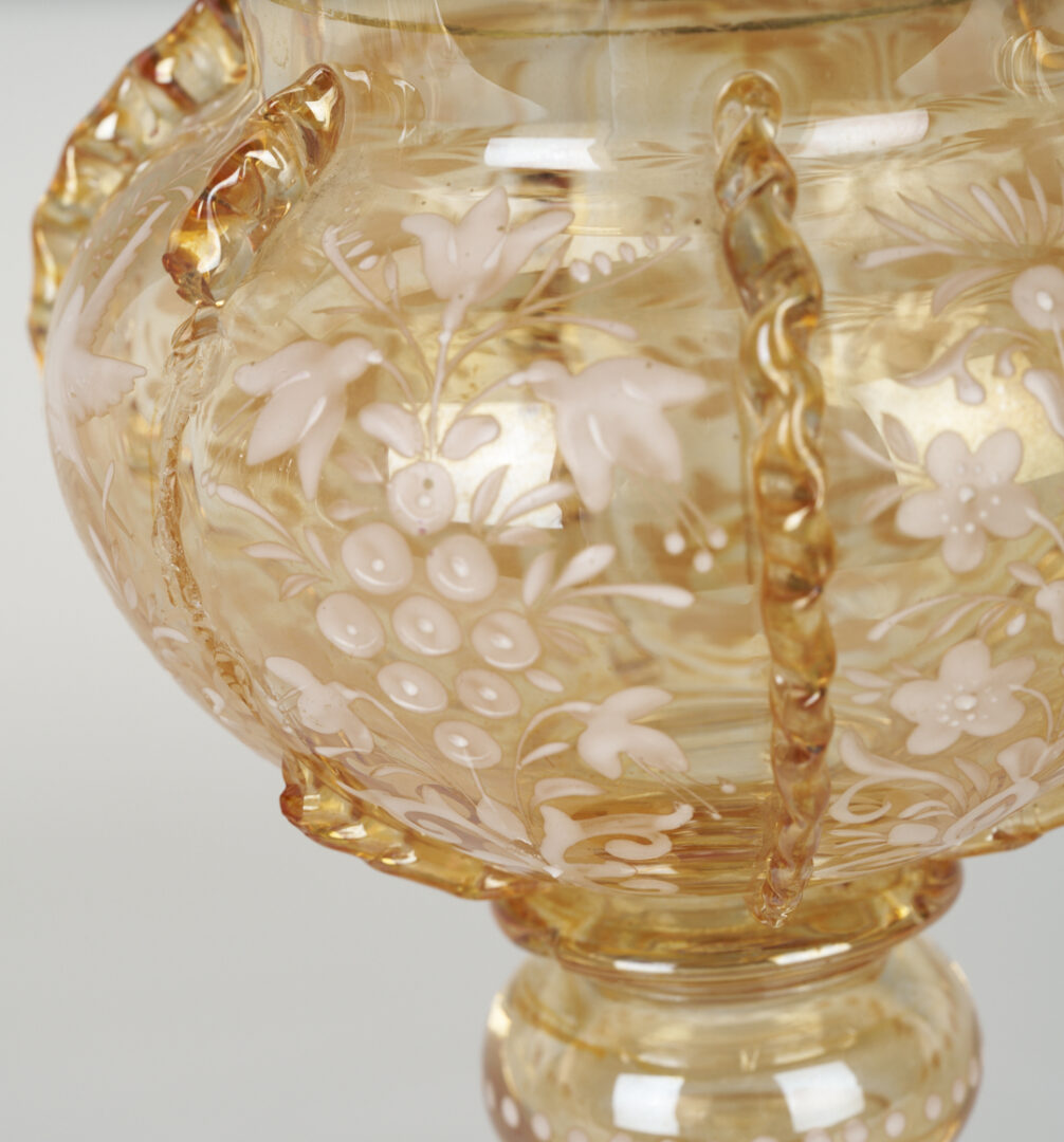 Lot 465: 18 Gilt Glass Goblets and Decanters