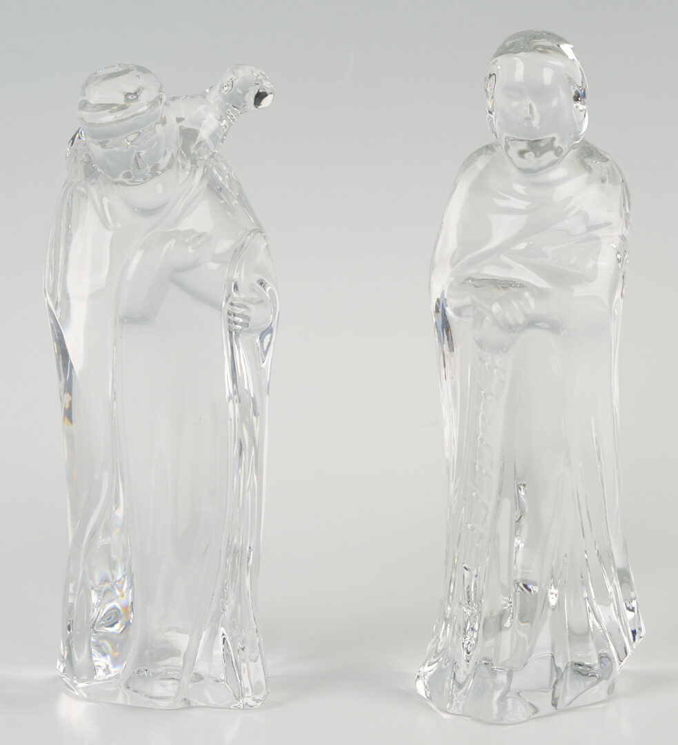 Lot 468: Baccarat Crystal Nativity Set, 7 Pcs.