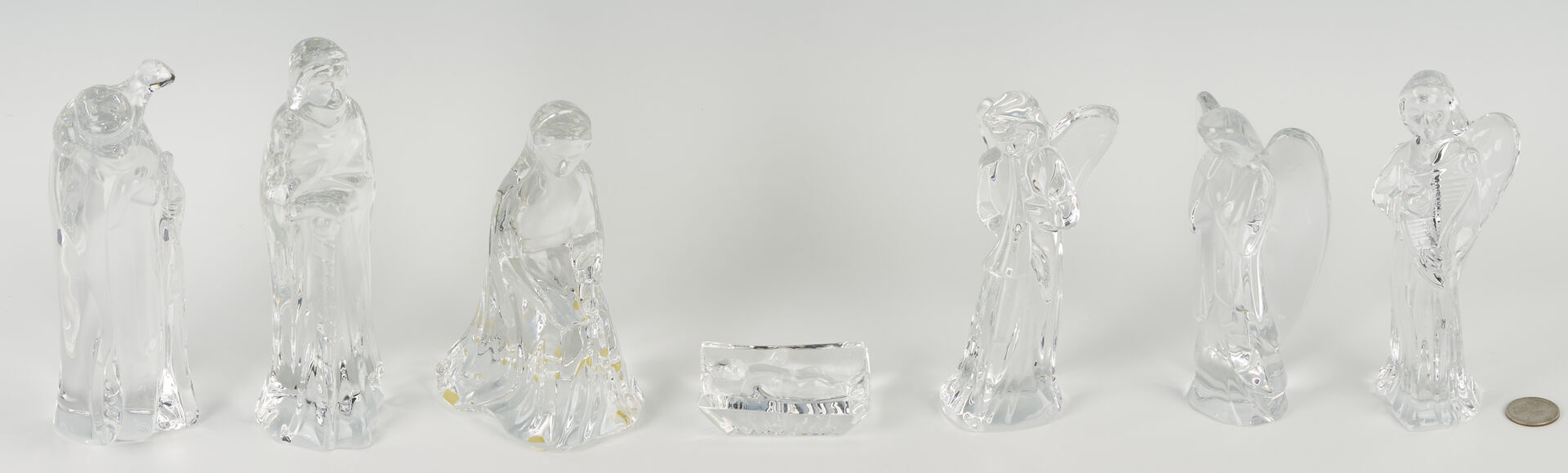 Lot 468: Baccarat Crystal Nativity Set, 7 Pcs.