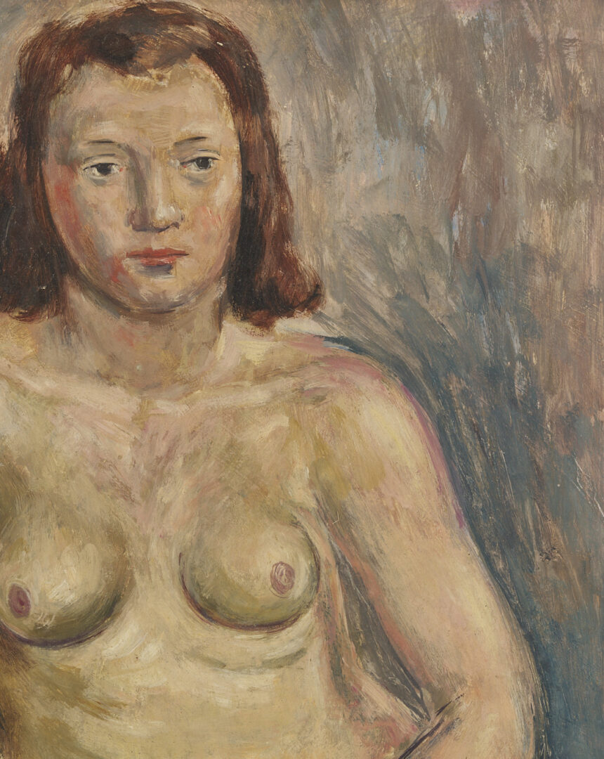 Lot 483: John Ballator Oil Painting of a Nude Woman