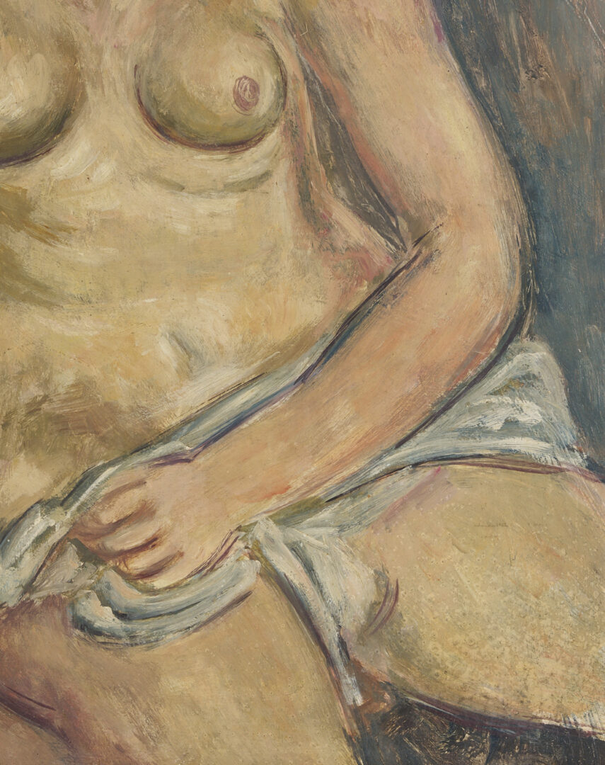 Lot 483: John Ballator Oil Painting of a Nude Woman