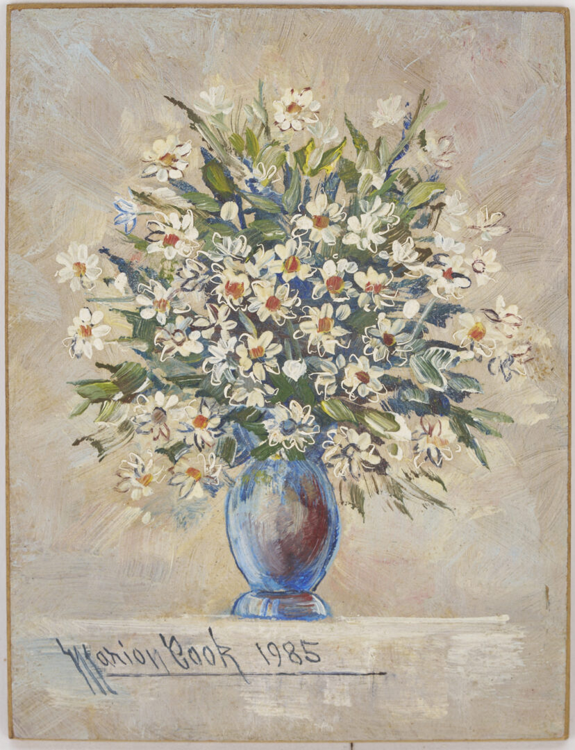 Lot 490: Marion Bryant Cook; Landscape plus 2 Small Florals