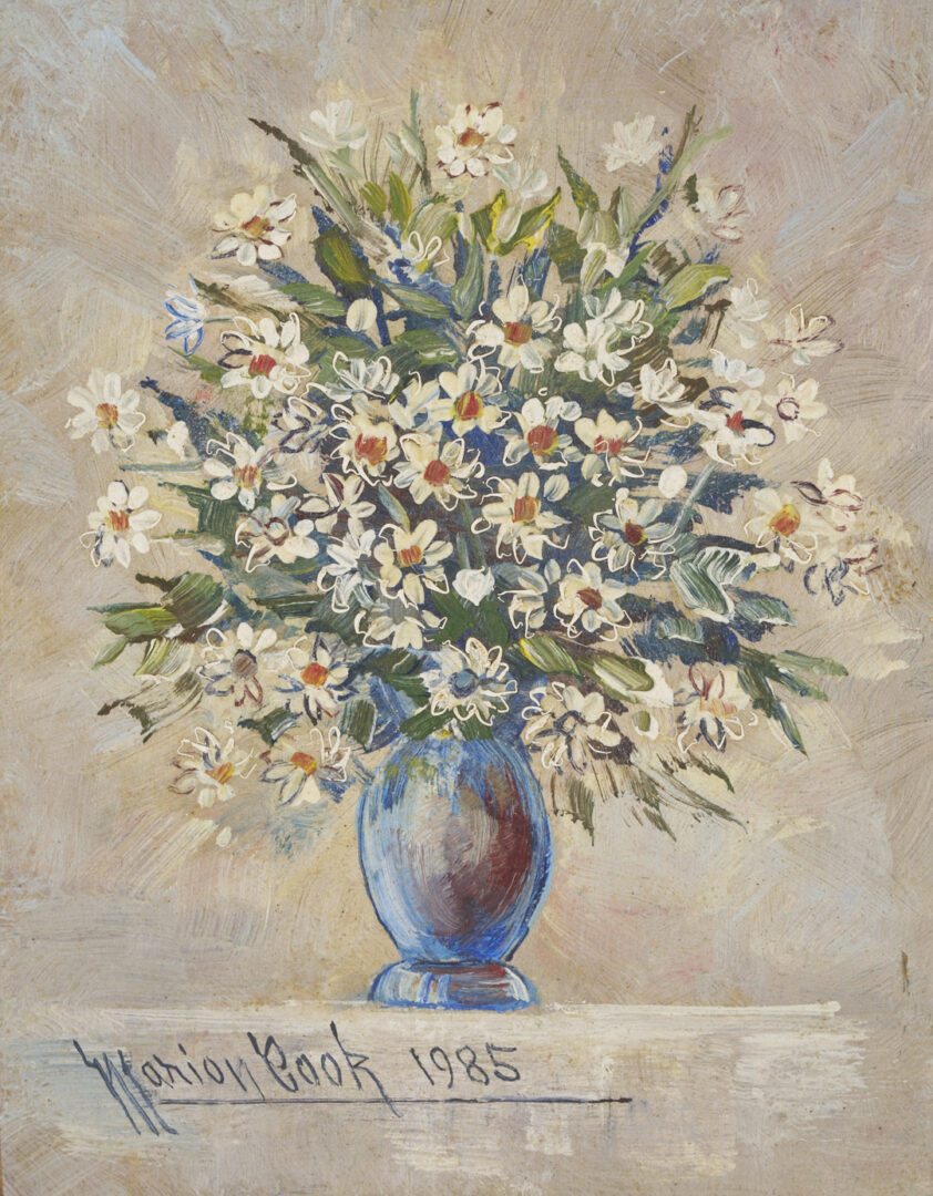 Lot 490: Marion Bryant Cook; Landscape plus 2 Small Florals