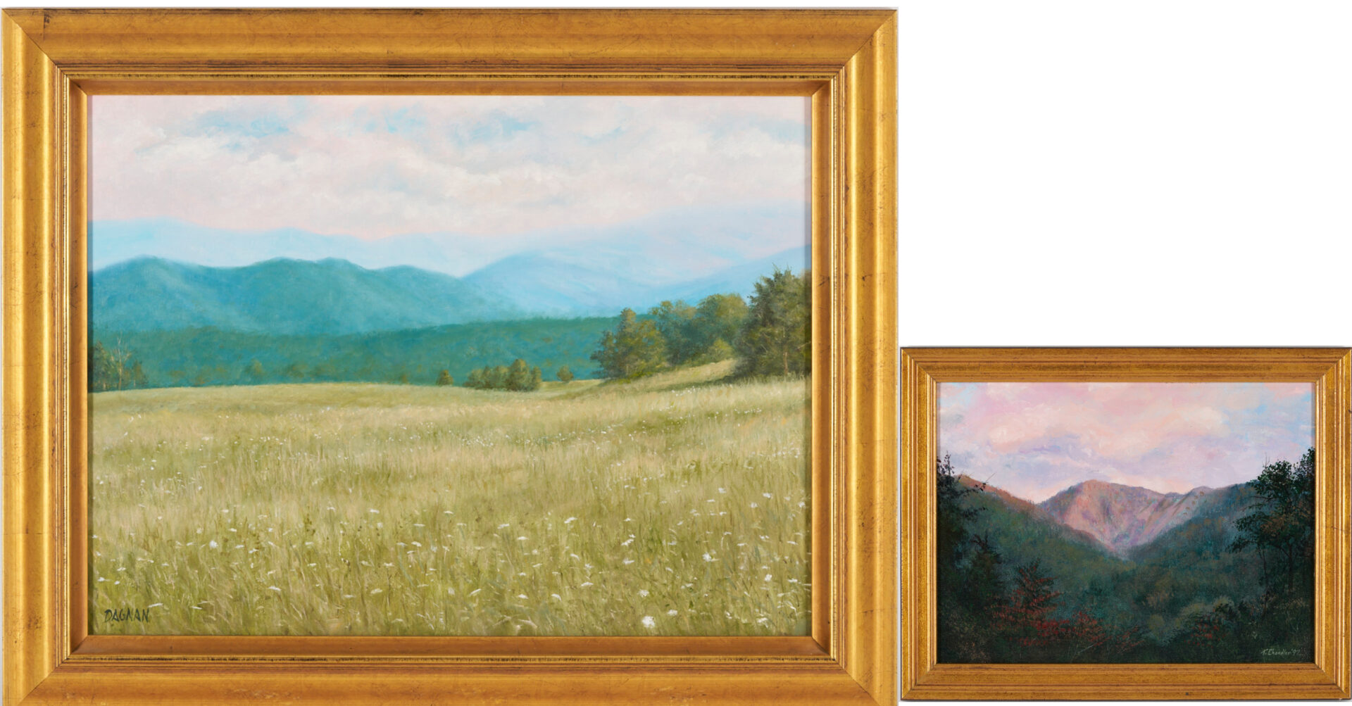 Lot 497: 2 O/C Mountain Landscapes, Gary Dagnan & Terry Chandler