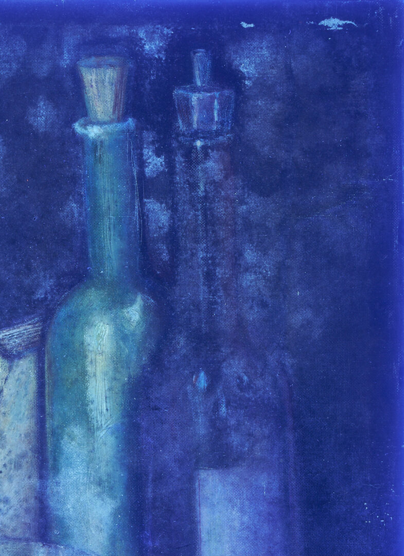 Lot 499: Bill Sawyer Oil Still Life, A Cocktail and Thomas Wolfe