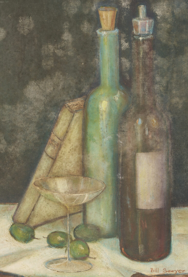 Lot 499: Bill Sawyer Oil Still Life, A Cocktail and Thomas Wolfe