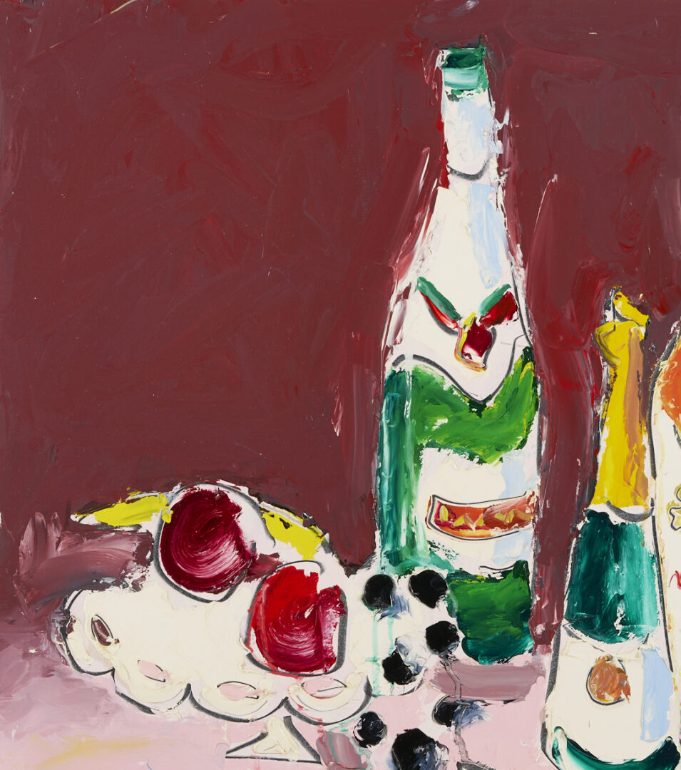 Lot 501: Harold Kraus Still Life w/ Wine & Watermelon